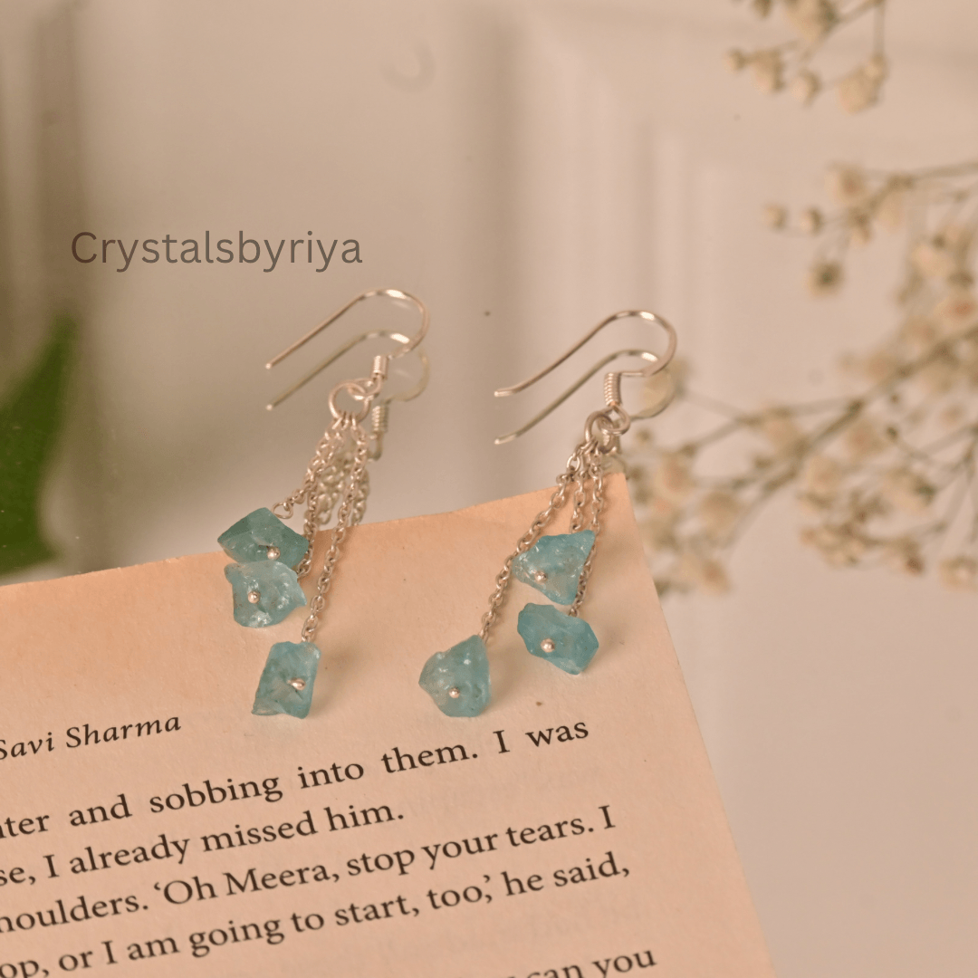 Neon Apatite silver Earrings