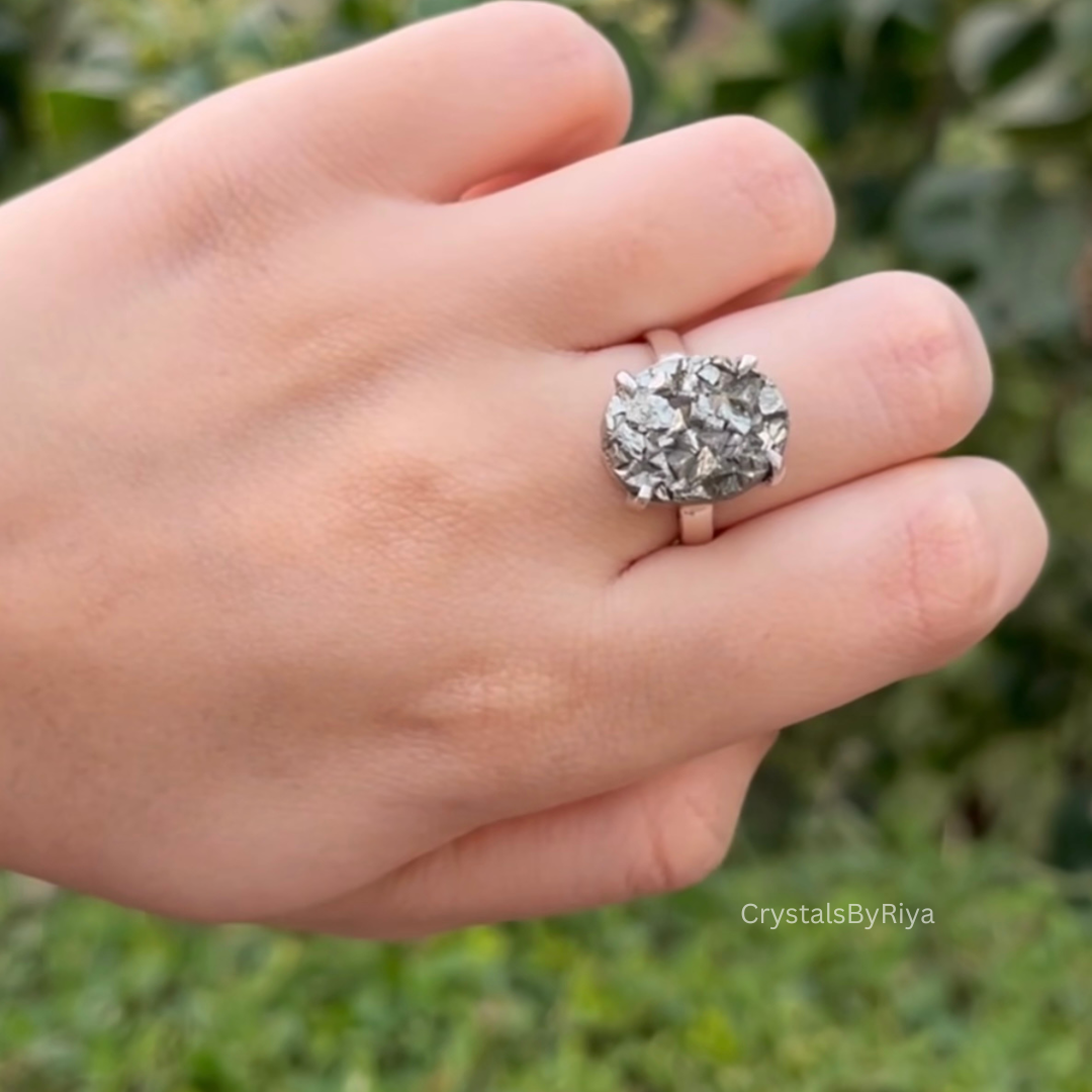 Pyrite Silver ring