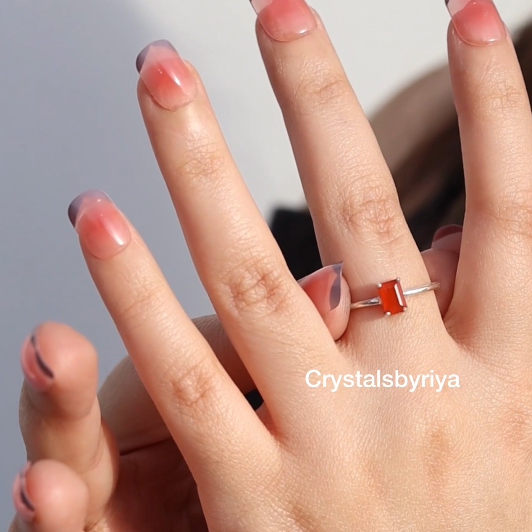 Carnelian Silver ring