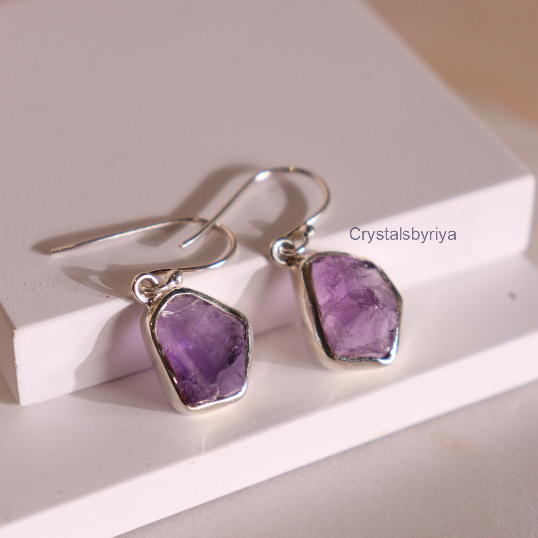 Amethyst Silver Earrings