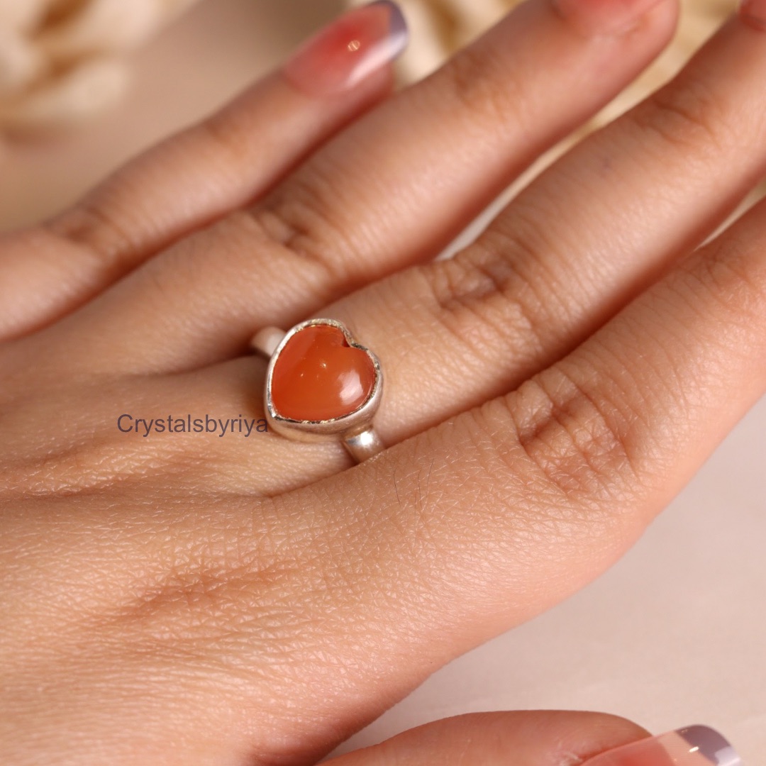 Carnelian Silver ring