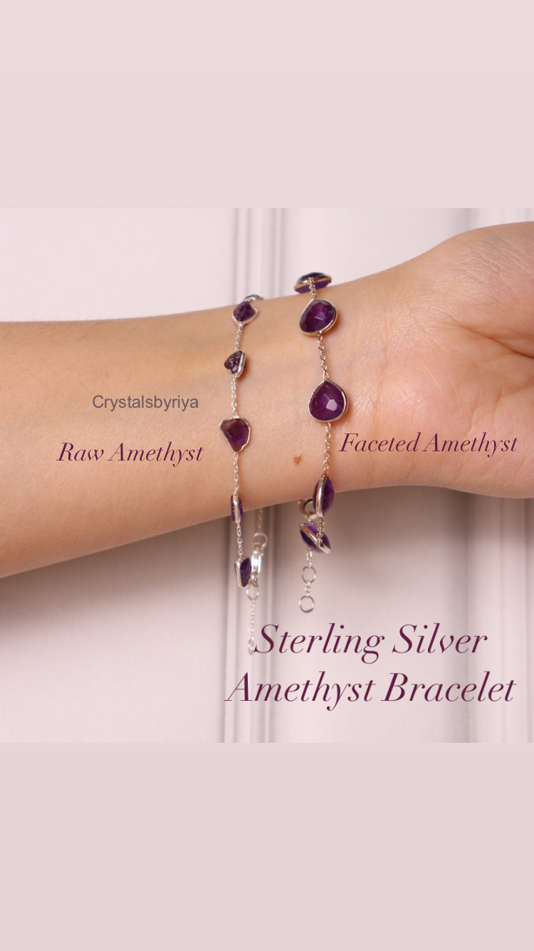 Amethyst Silver Bracelet