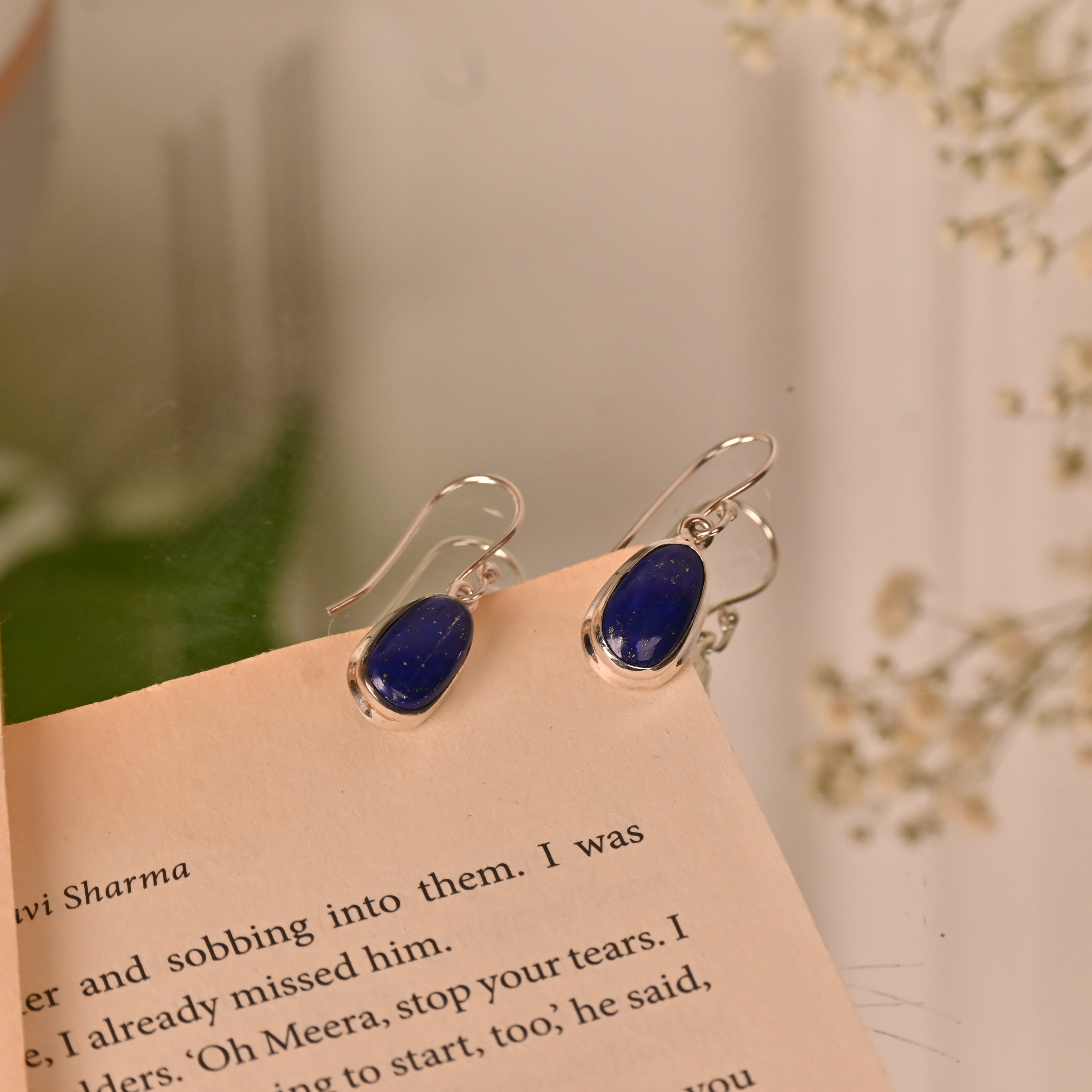 Lapis Lazuli silver earrings