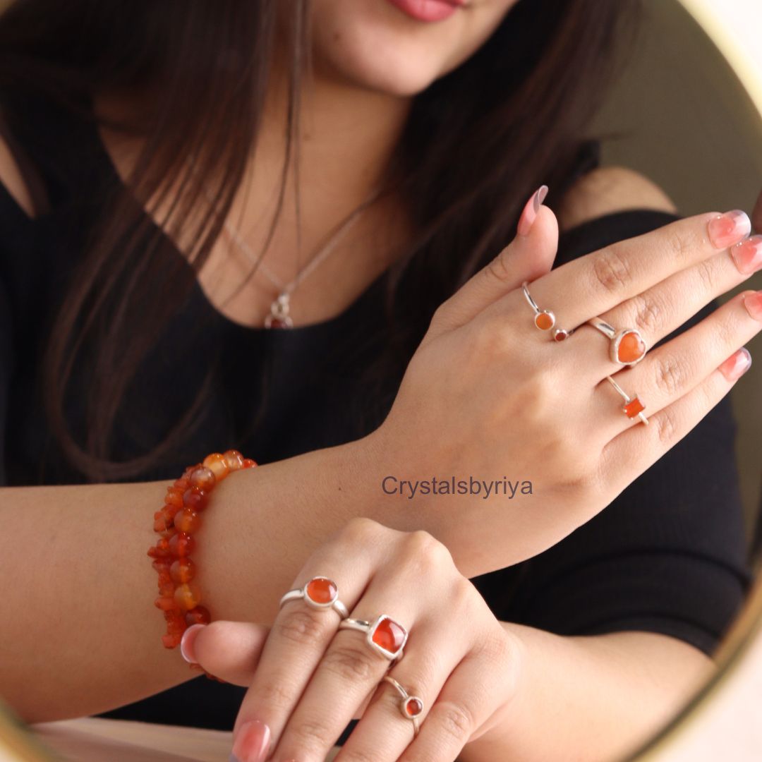 Carnelian Silver ring