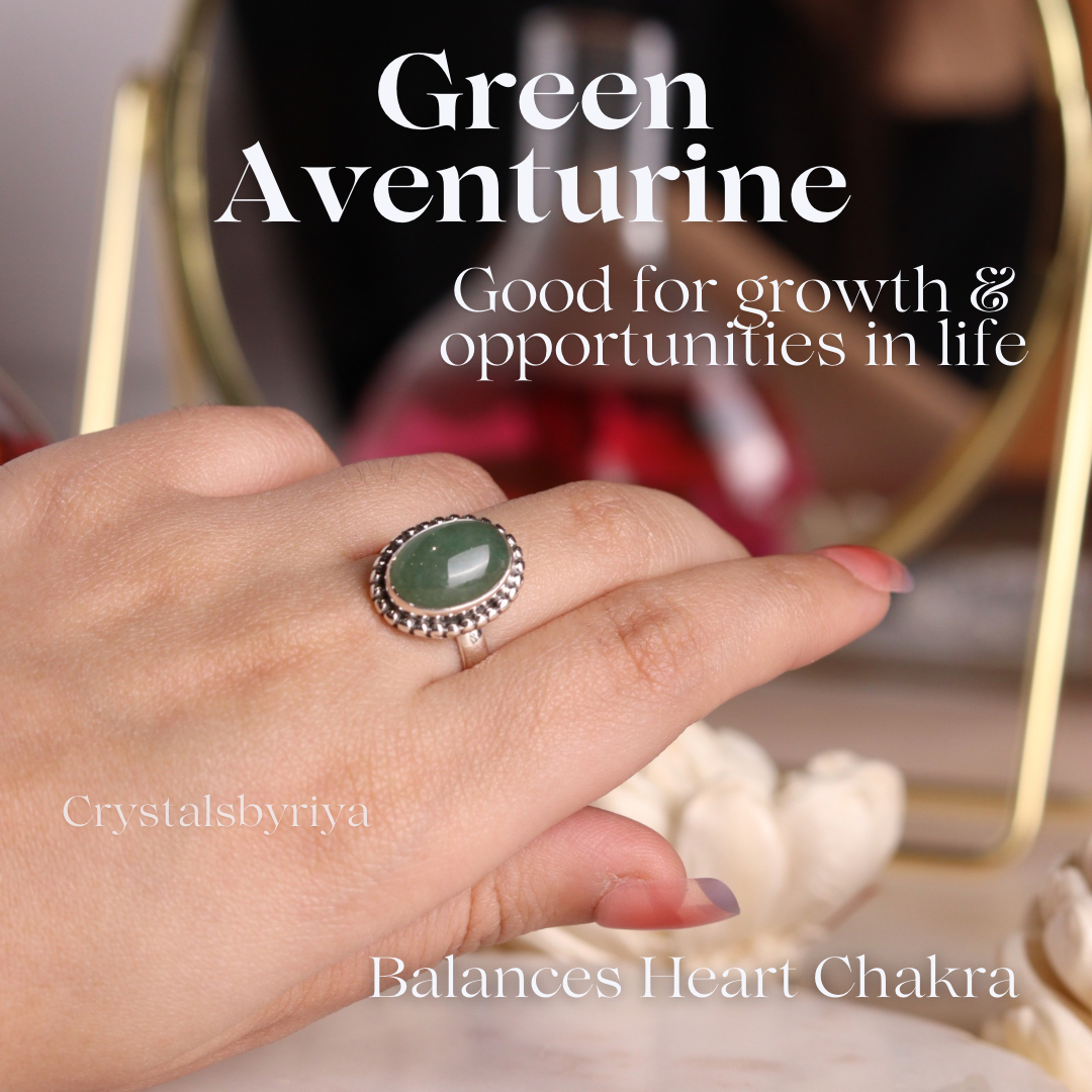 Green Aventurine Silver ring