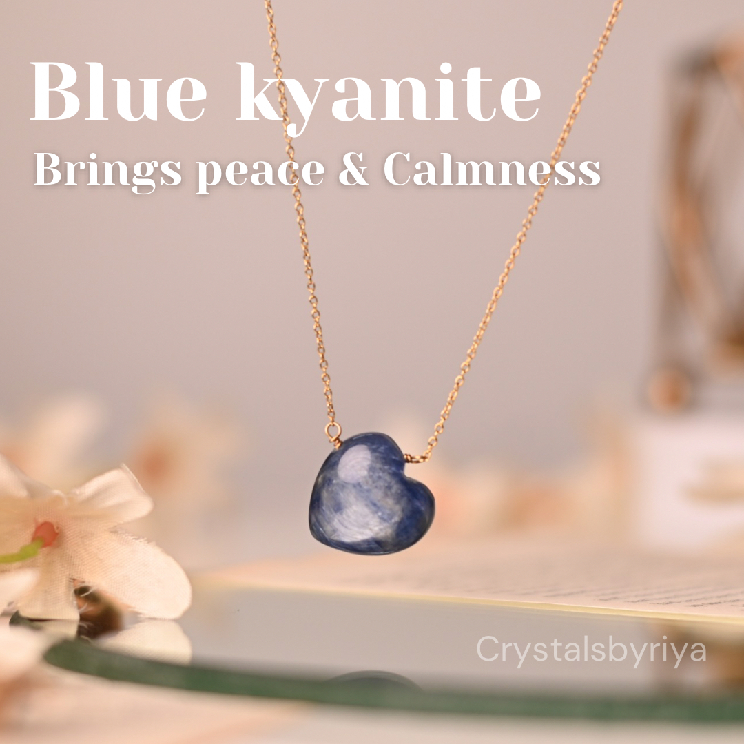 Blue Kyanite Silver Necklace