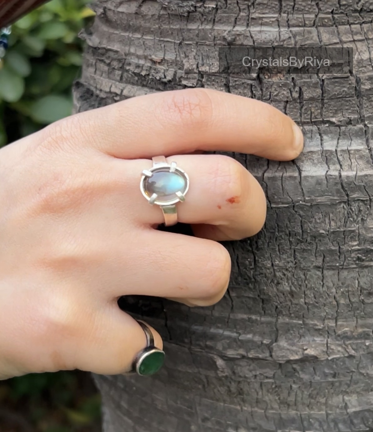 Labradorite silver ring