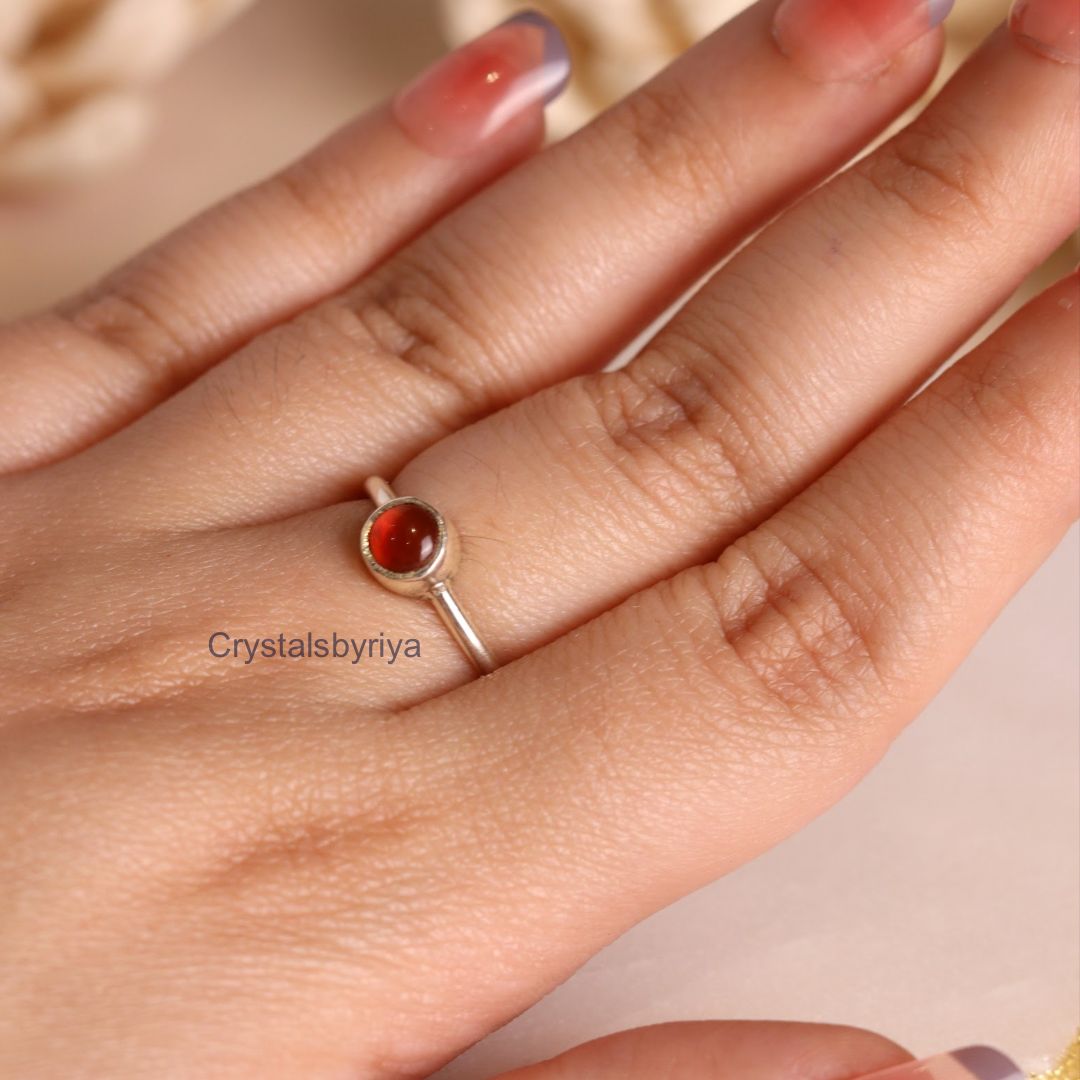 Carnelian Silver ring