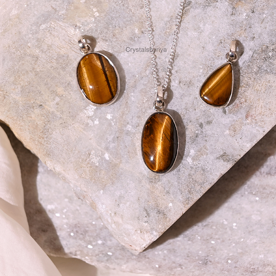 TIGER\S EYE SILVER PENDANT