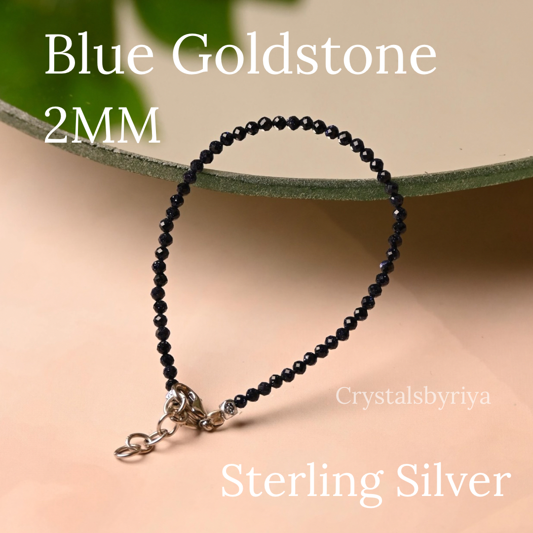 Blue Gold Stone Bracelet