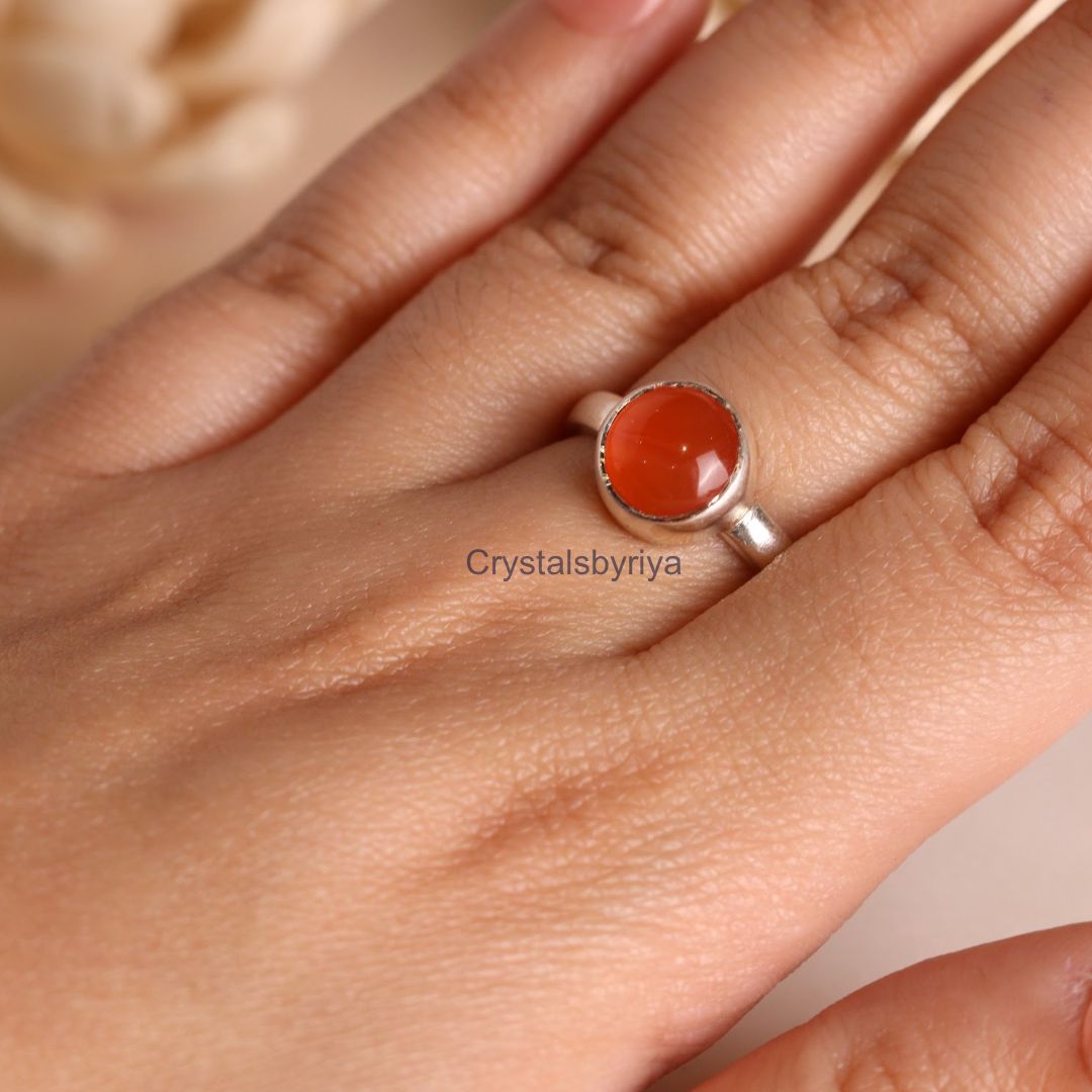 Carnelian Silver ring