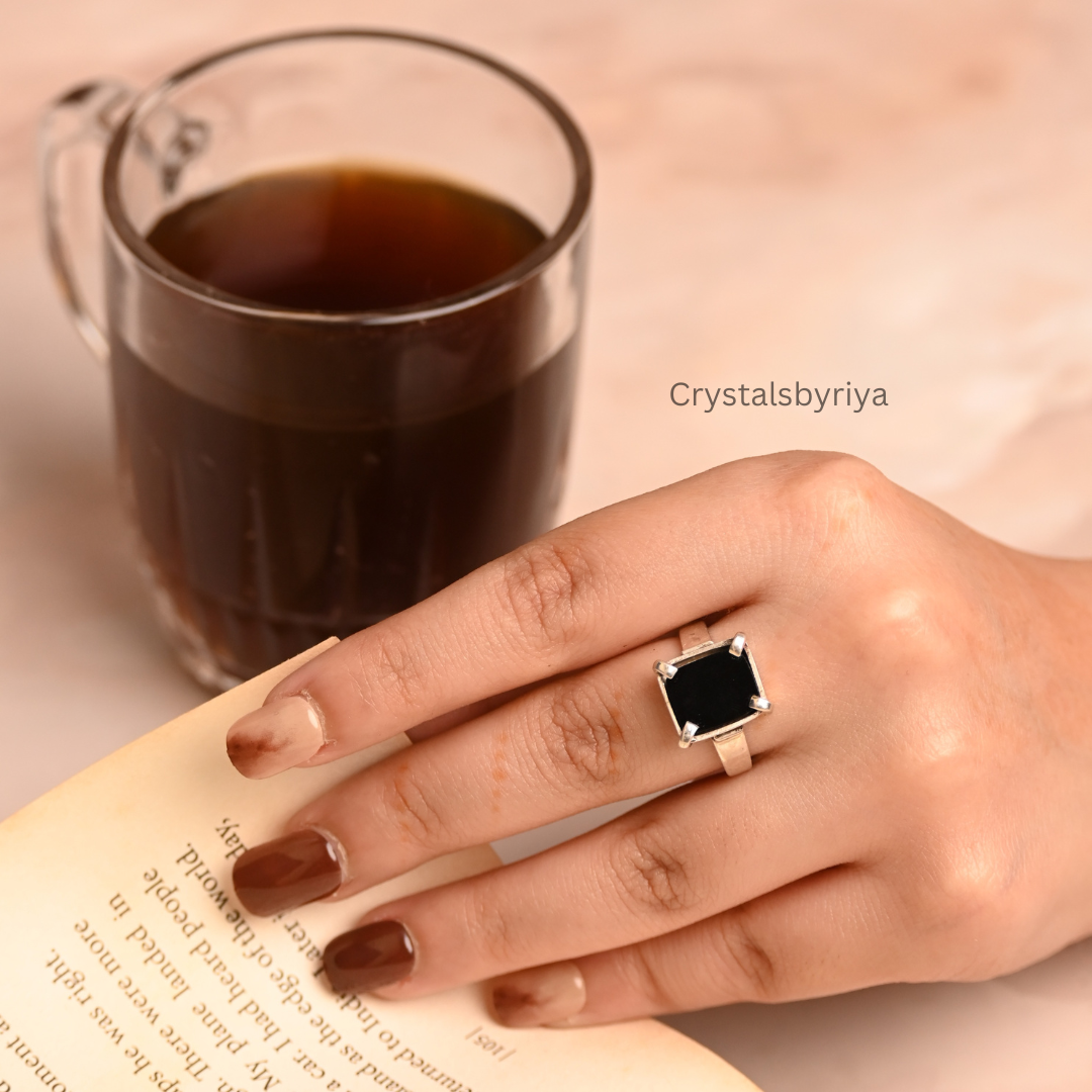 Black Onyx Silver ring