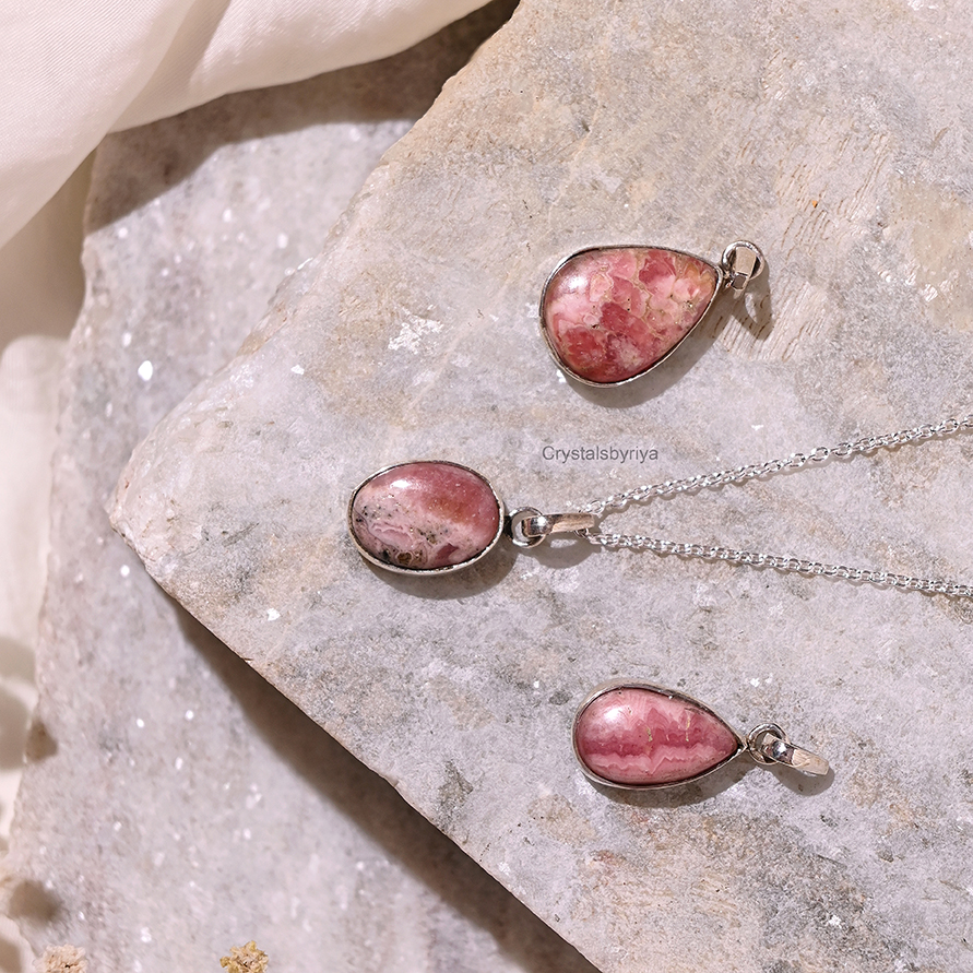 RHODONITE SILVER PENDANT