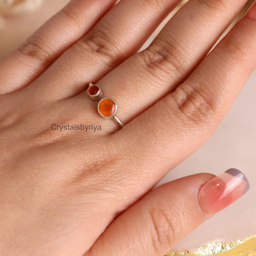 Carnelian Silver ring